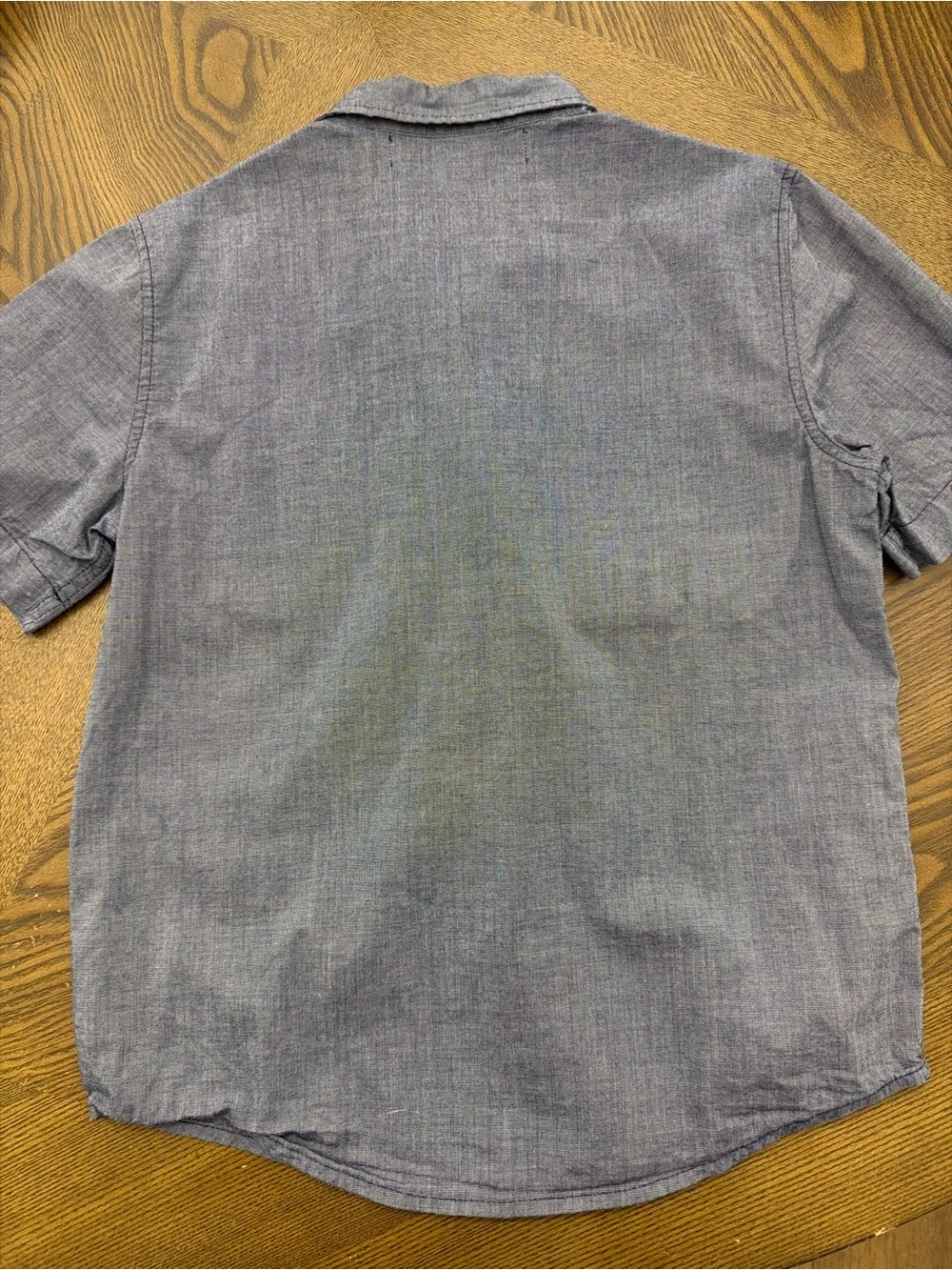 Old Navy Men's Short-Sleeve Button-Down Shirt - Denim Blue